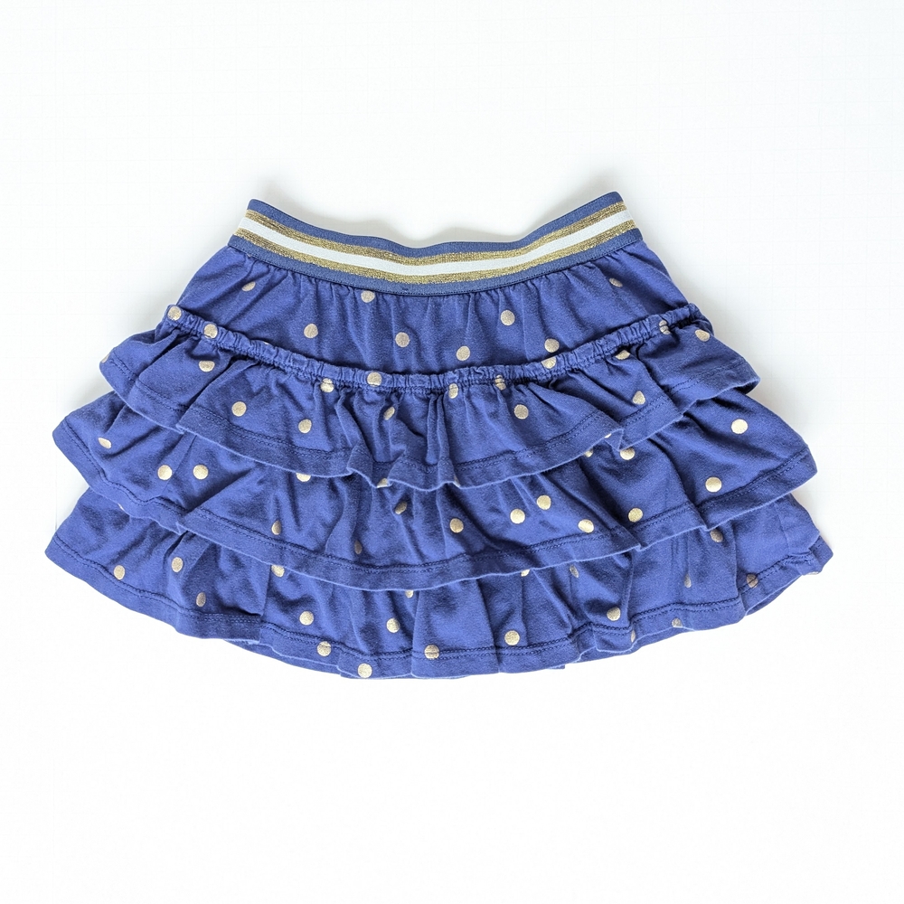 Mini Boden Navy and Gold Ruffled Skort 4-5y